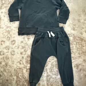 Little Bipsy Dark Gray Kids Jogger Set